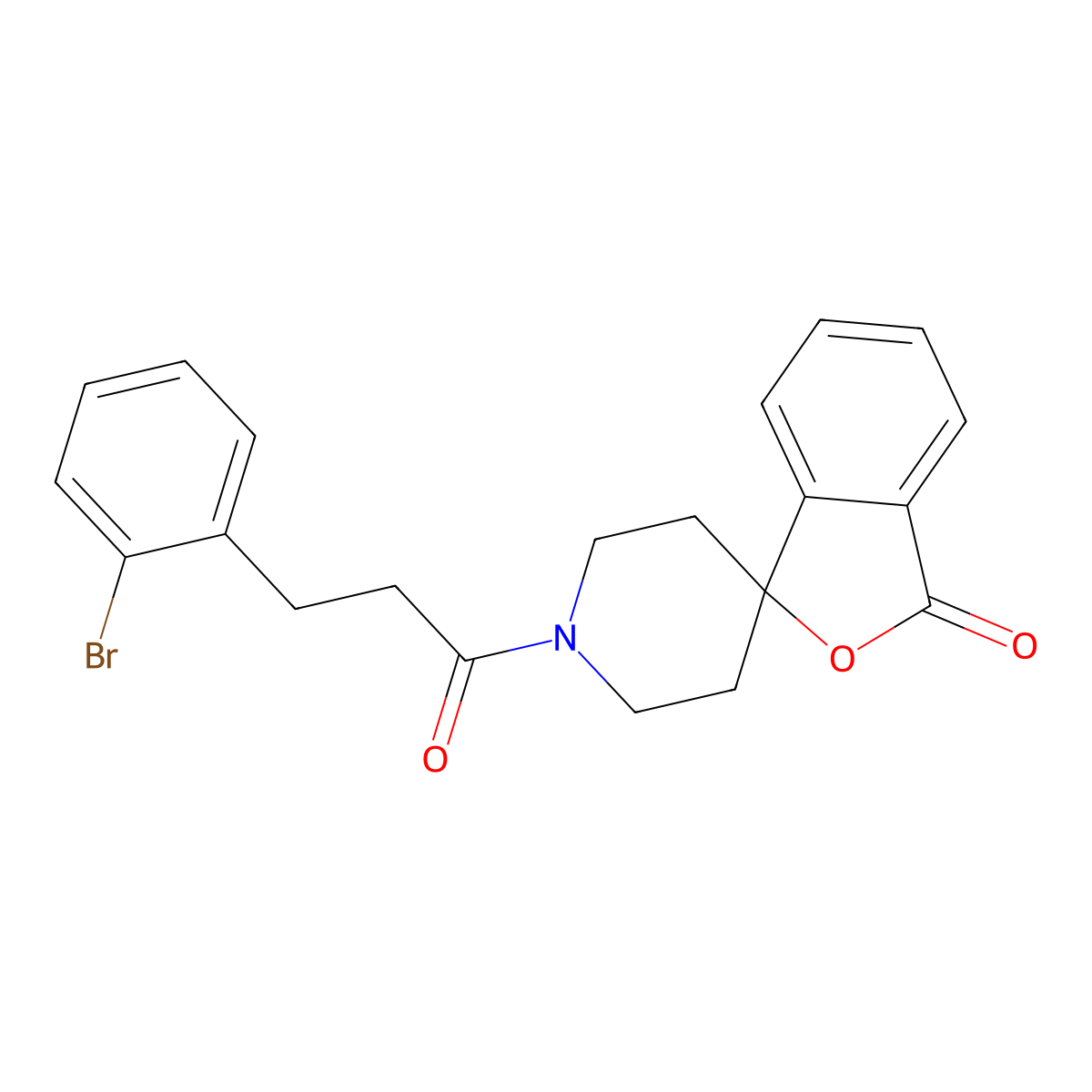 1'-[3-(2-bromophenyl)propanoyl]-3H-spiro[2-benzofuran-1,4'-piperidine]-3-one molecular structure, CAS 1797642-08-0
