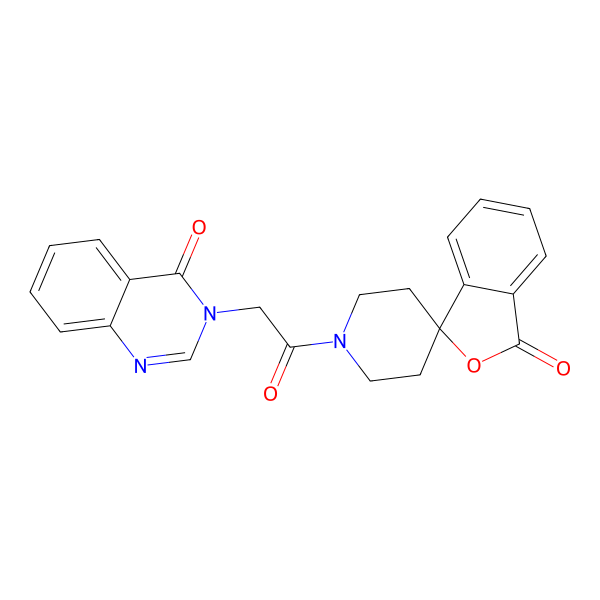 1'-(2-(4-oxoquinazolin-3(4H)-yl)acetyl)-3H-spiro[isobenzofuran-1,4'-piperidin]-3-one molecular structure, CAS 1797642-20-6