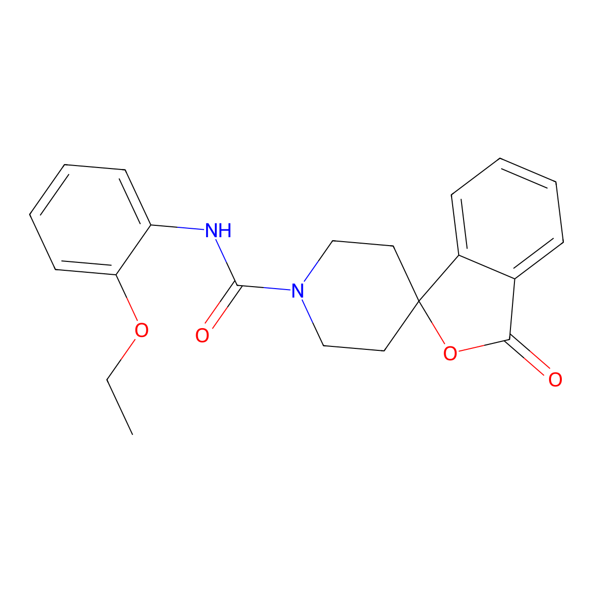 N-(2-ethoxyphenyl)-3-oxo-3H-spiro[2-benzofuran-1,4'-piperidine]-1'-carboxamide molecular structure, CAS 1797642-30-8