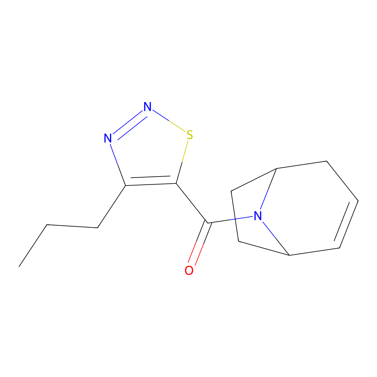 (1R,5S)-8-azabicyclo[3.2.1]oct-2-en-8-yl(4-propyl-1,2,3-thiadiazol-5-yl)methanone molecular structure, CAS 1797643-04-9