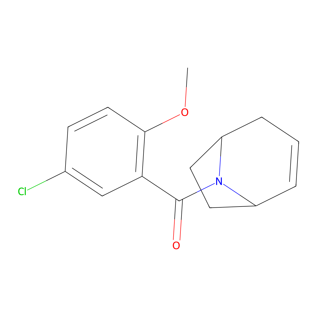 (1R,5S)-8-azabicyclo[3.2.1]oct-2-en-8-yl(5-chloro-2-methoxyphenyl)methanone molecular structure, CAS 1797643-23-2