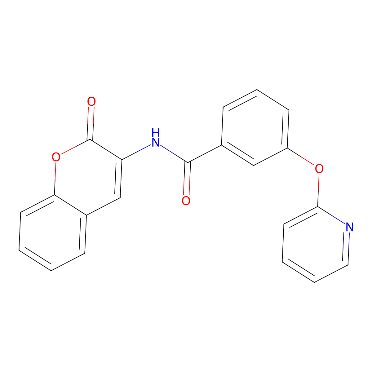 N-(2-oxo-2H-chromen-3-yl)-3-(pyridin-2-yloxy)benzamide molecular structure, CAS 1797644-00-8