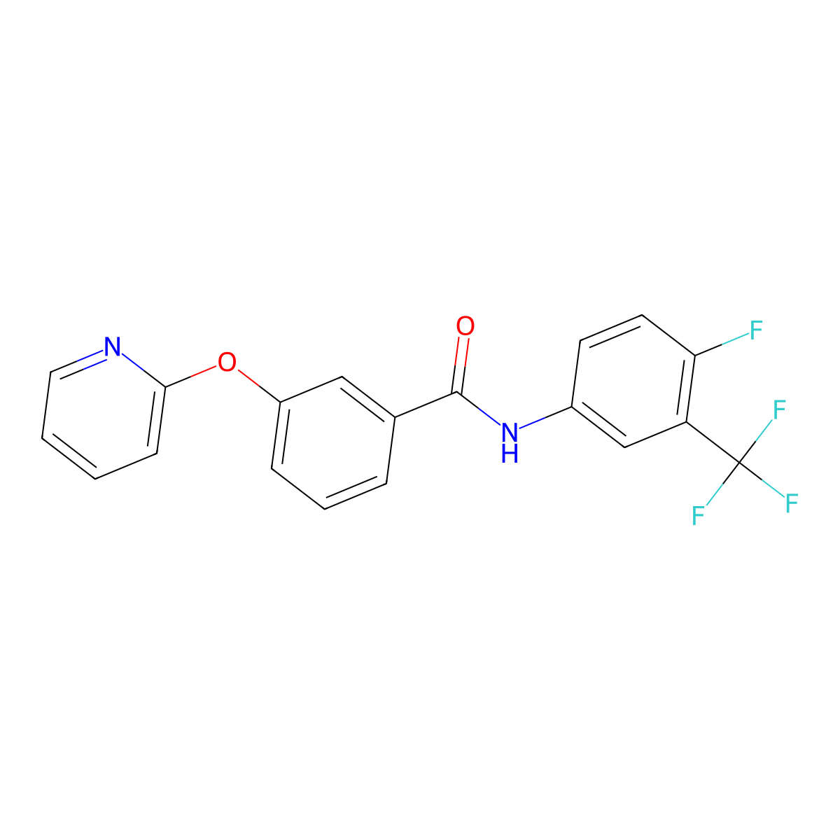 N-(4-fluoro-3-(trifluoromethyl)phenyl)-3-(pyridin-2-yloxy)benzamide molecular structure, CAS 1797644-07-5