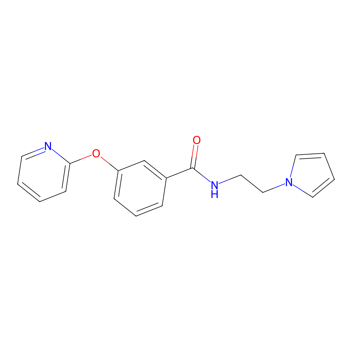N-(2-(1H-pyrrol-1-yl)ethyl)-3-(pyridin-2-yloxy)benzamide molecular structure, CAS 1797644-17-7