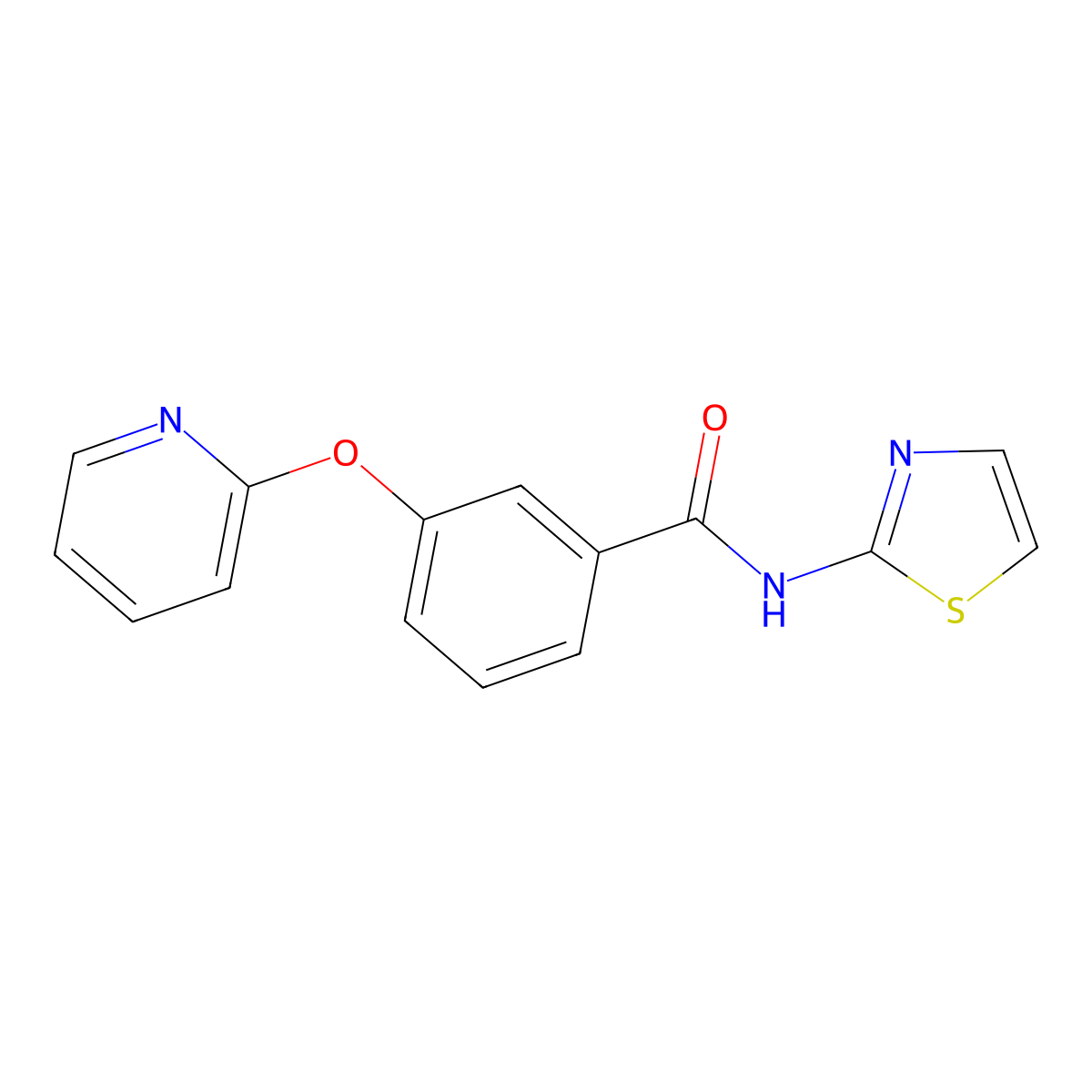 3-(pyridin-2-yloxy)-N-(thiazol-2-yl)benzamide molecular structure, CAS 1797644-33-7