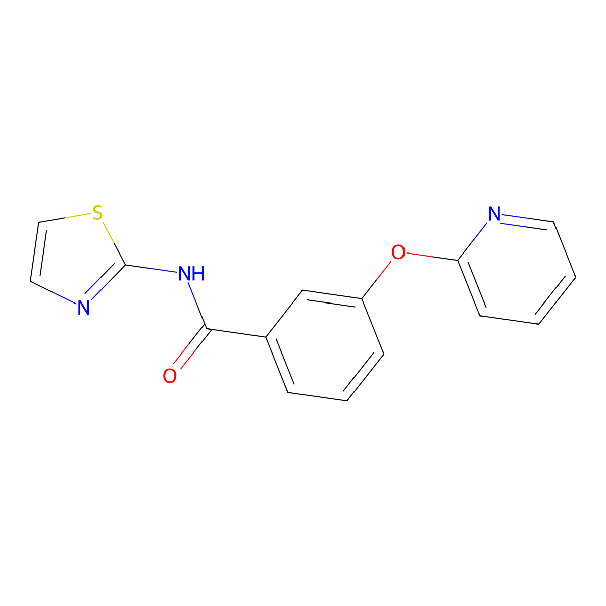 3-(pyridin-2-yloxy)-N-(thiazol-2-yl)benzamide molecular structure, CAS 1797644-33-7