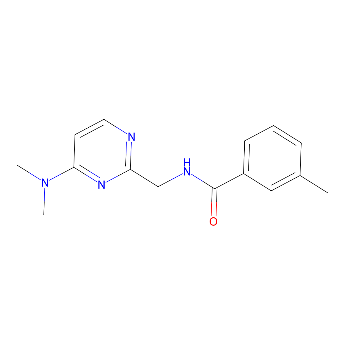 N-{[4-(dimethylamino)pyrimidin-2-yl]methyl}-3-methylbenzamide molecular structure, CAS 1797655-38-9