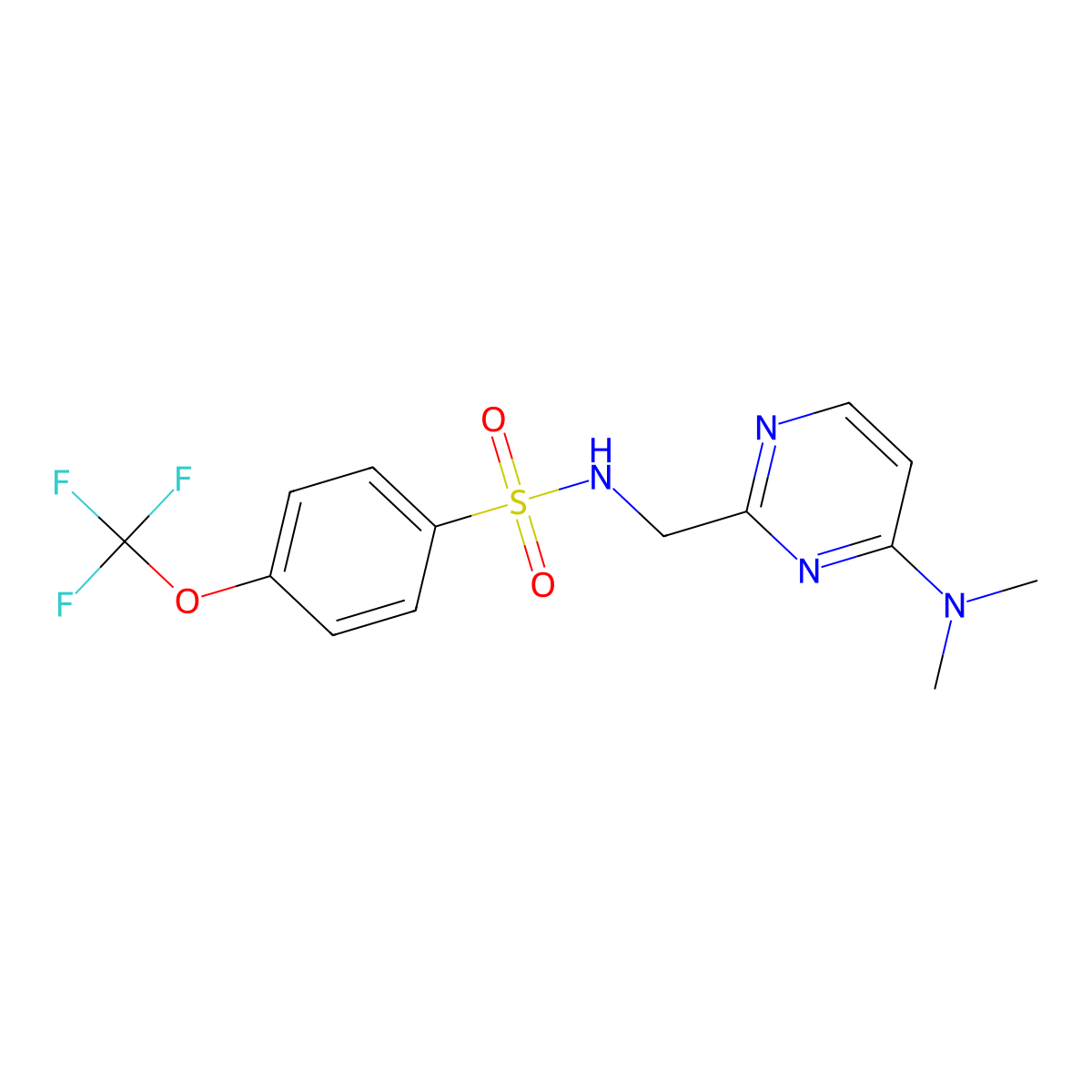 N-((4-(dimethylamino)pyrimidin-2-yl)methyl)-4-(trifluoromethoxy)benzenesulfonamide molecular structure, CAS 1797655-88-9