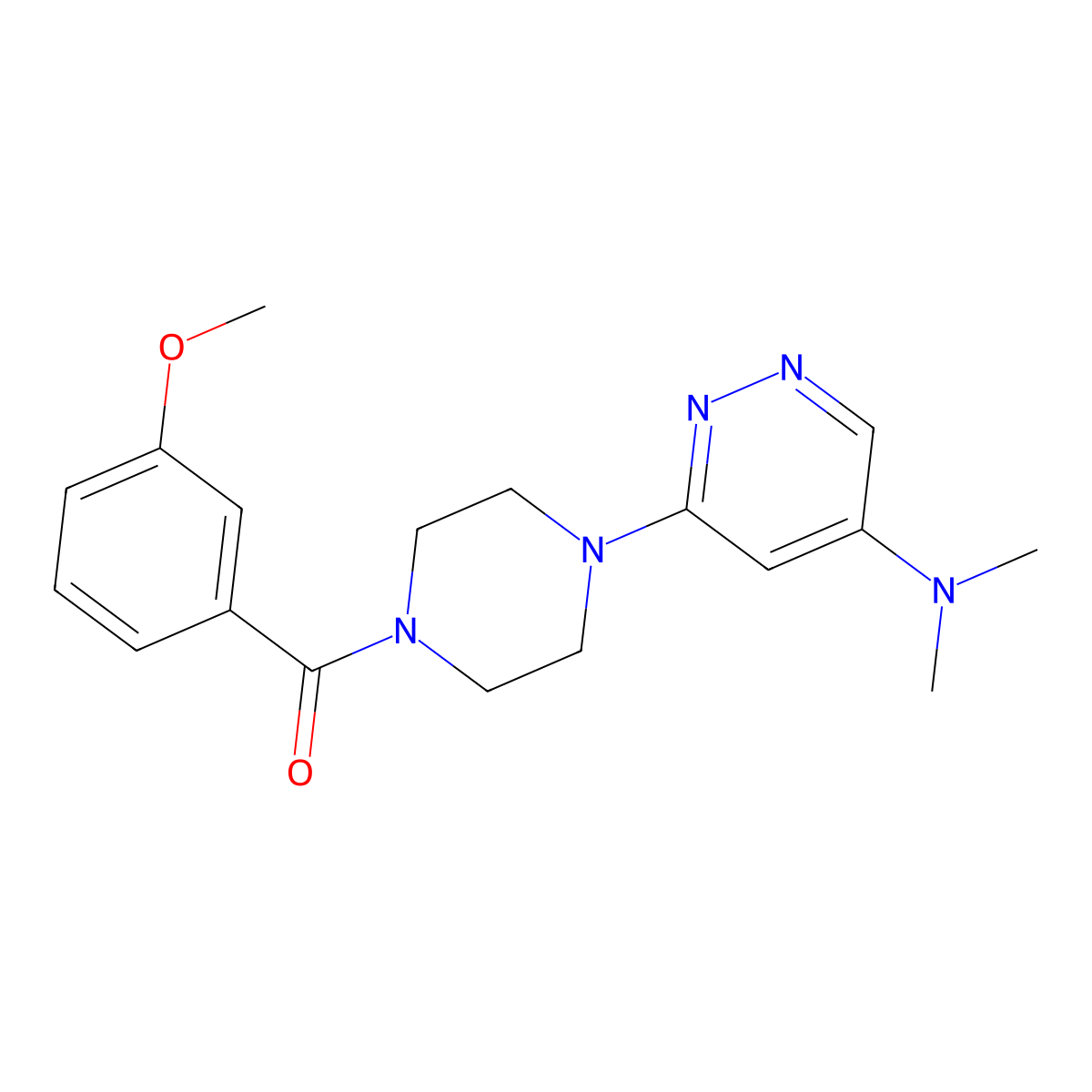 (4-(5-(Dimethylamino)pyridazin-3-yl)piperazin-1-yl)(3-methoxyphenyl)methanone molecular structure, CAS 1797655-91-4