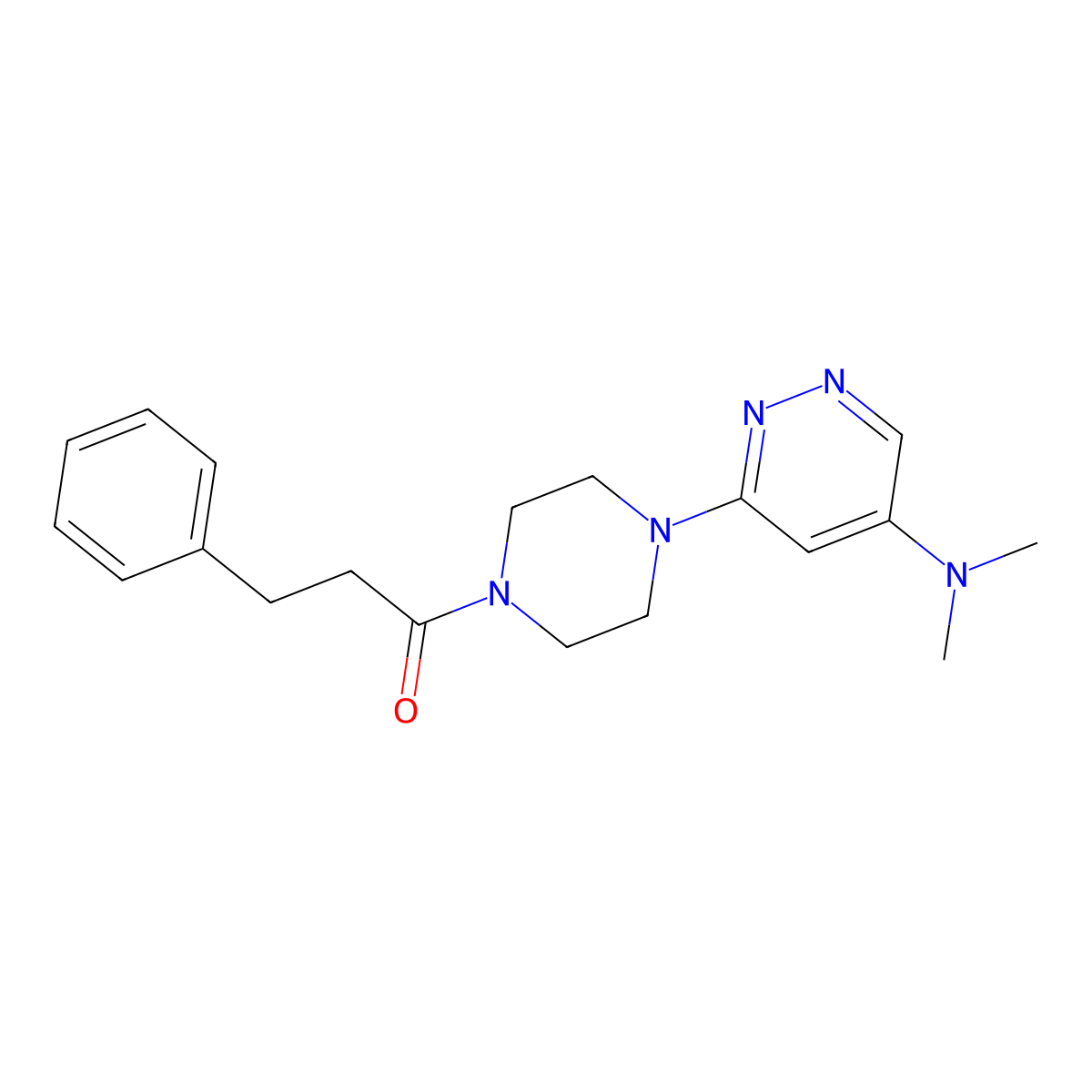 1-{4-[5-(Dimethylamino)pyridazin-3-YL]piperazin-1-YL}-3-phenylpropan-1-one molecular structure, CAS 1797656-01-9
