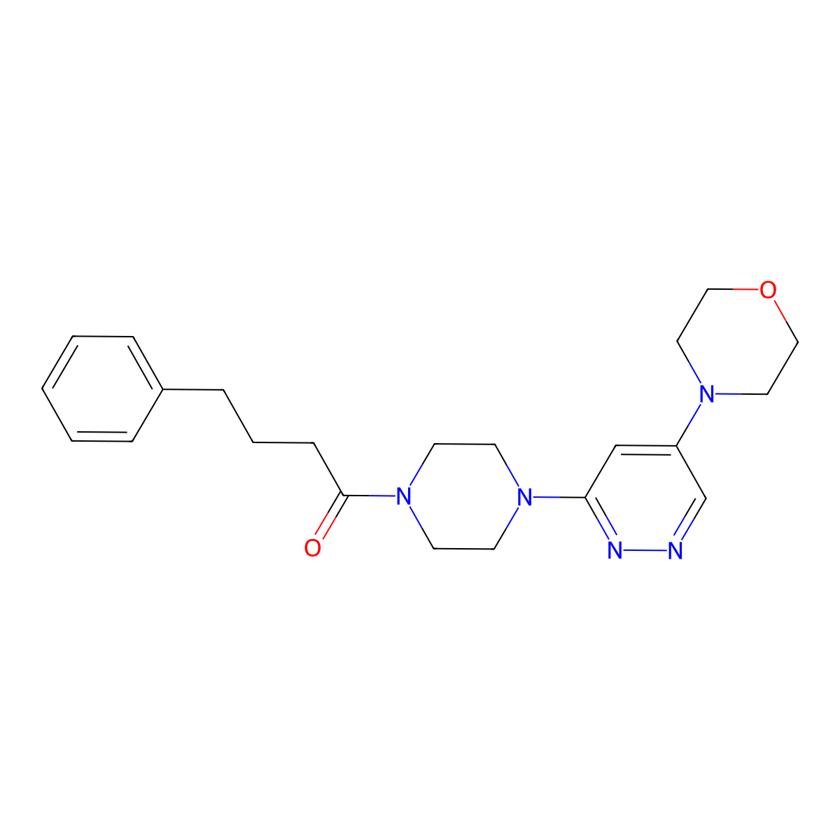 1-(4-(5-Morpholinopyridazin-3-yl)piperazin-1-yl)-4-phenylbutan-1-one molecular structure, CAS 1797658-28-6