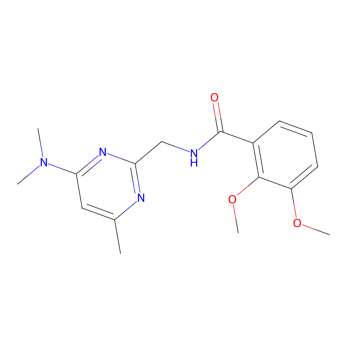 N-{[4-(dimethylamino)-6-methylpyrimidin-2-yl]methyl}-2,3-dimethoxybenzamide molecular structure, CAS 1797662-34-0
