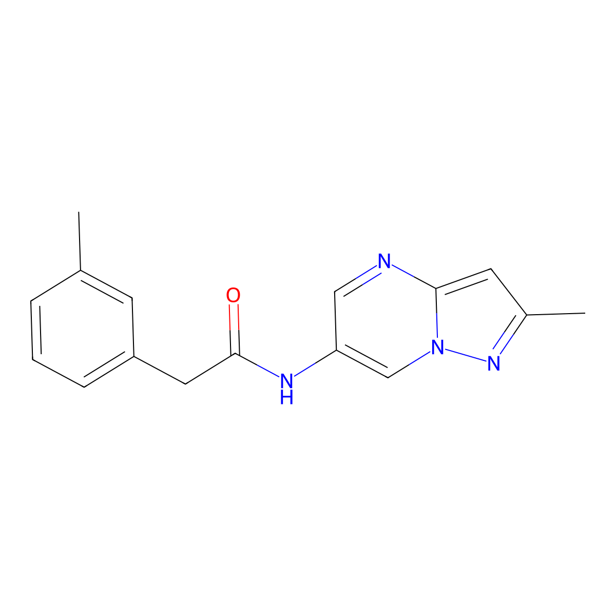 N-(2-methylpyrazolo[1,5-a]pyrimidin-6-yl)-2-(m-tolyl)acetamide molecular structure, CAS 1797679-49-2