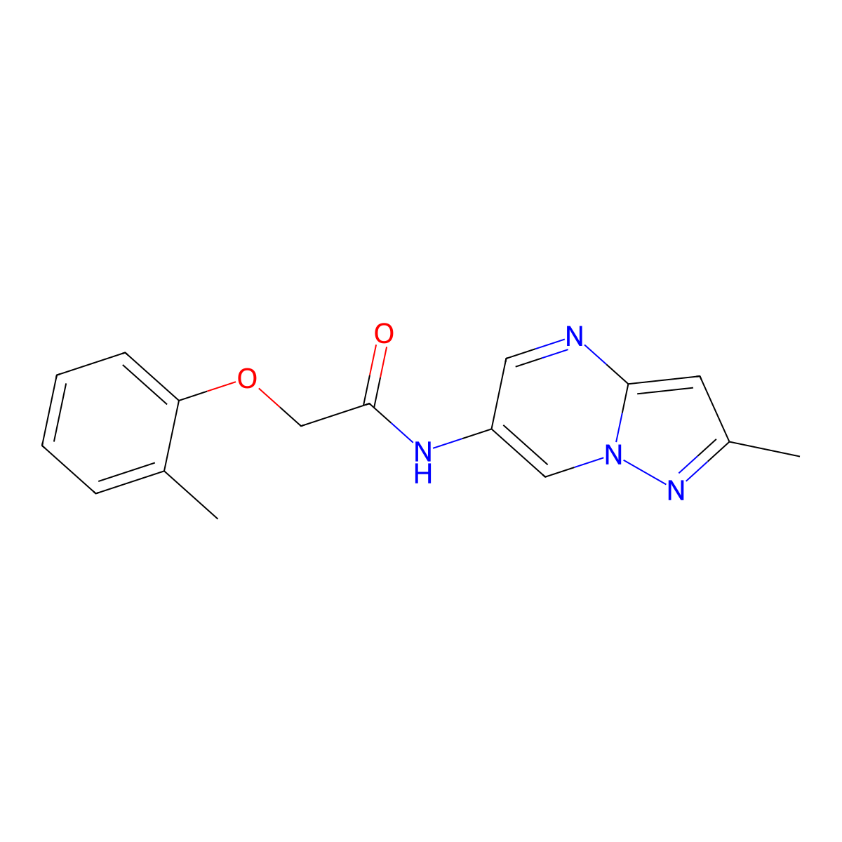 N-(2-methylpyrazolo[1,5-a]pyrimidin-6-yl)-2-(o-tolyloxy)acetamide molecular structure, CAS 1797679-58-3