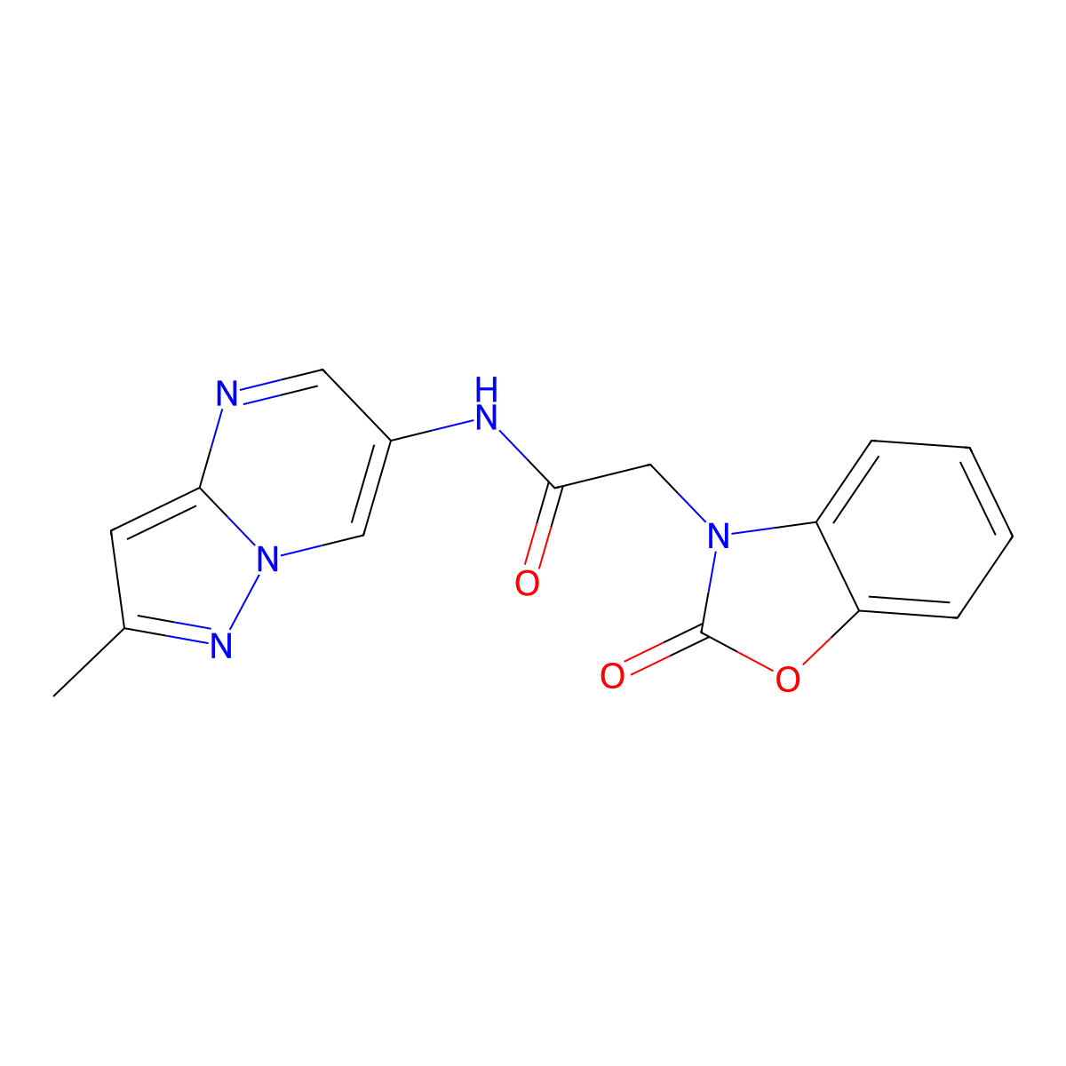 N-(2-methylpyrazolo[1,5-a]pyrimidin-6-yl)-2-(2-oxobenzo[d]oxazol-3(2H)-yl)acetamide molecular structure, CAS 1797679-83-4
