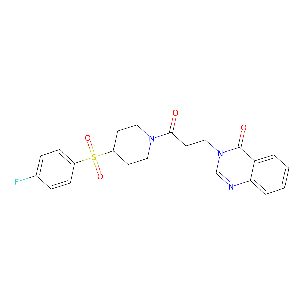 3-(3-(4-((4-fluorophenyl)sulfonyl)piperidin-1-yl)-3-oxopropyl)quinazolin-4(3H)-one molecular structure, CAS 1797687-22-9