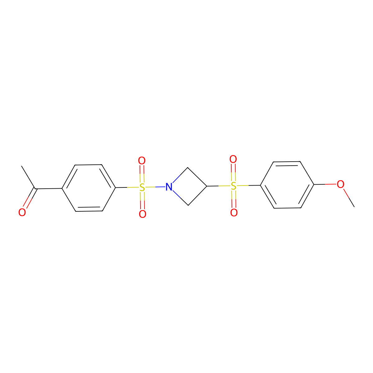 1-(4-((3-((4-Methoxyphenyl)sulfonyl)azetidin-1-yl)sulfonyl)phenyl)ethanone molecular structure, CAS 1797690-48-2