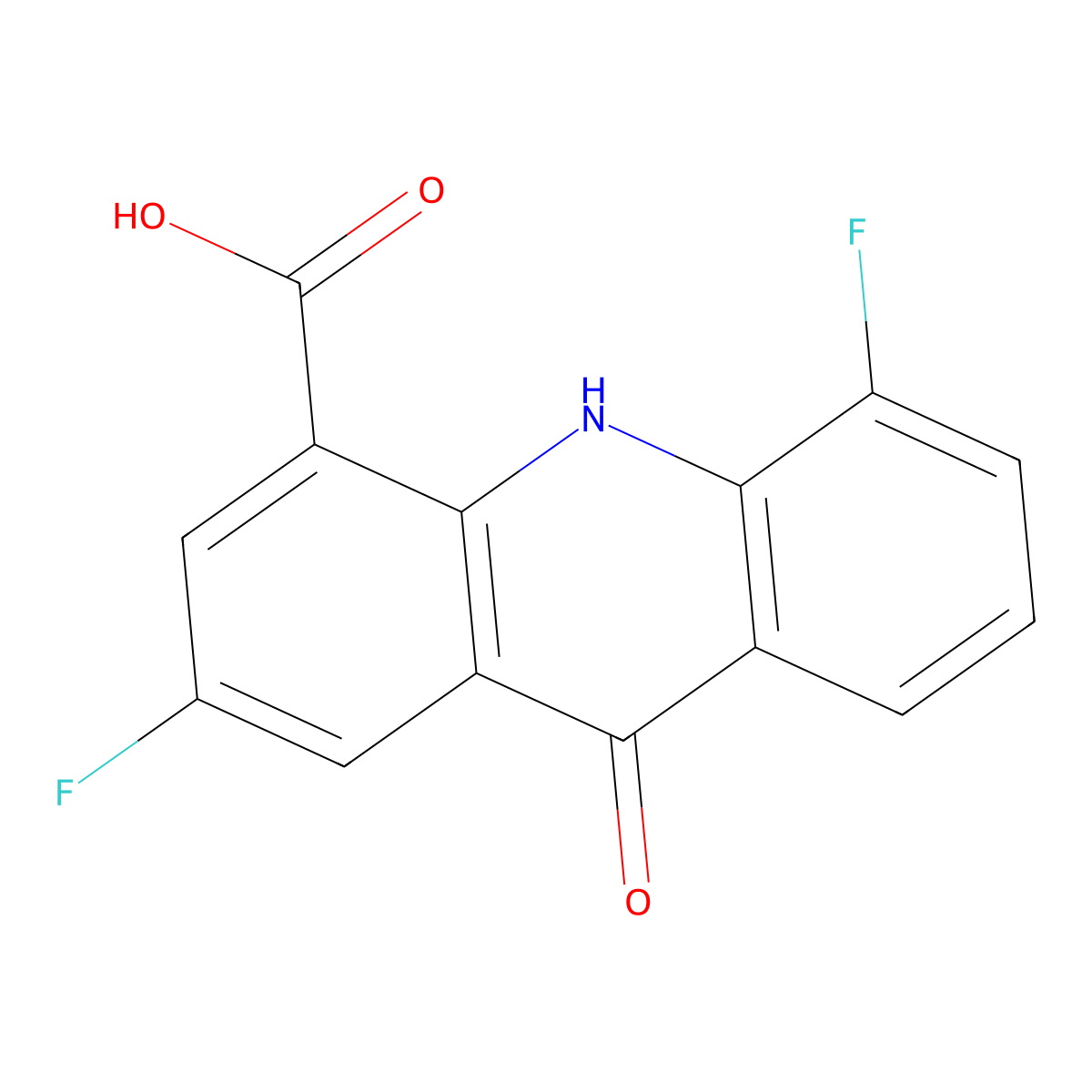 2,5-Difluoro-9-oxo-9,10-dihydroacridine-4-carboxylic acid molecular structure, CAS 1797691-14-5