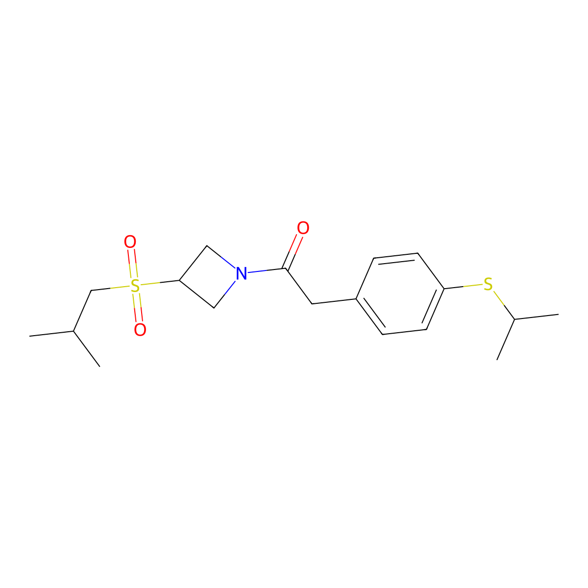 1-(3-(Isobutylsulfonyl)azetidin-1-yl)-2-(4-(isopropylthio)phenyl)ethanone molecular structure, CAS 1797692-39-7