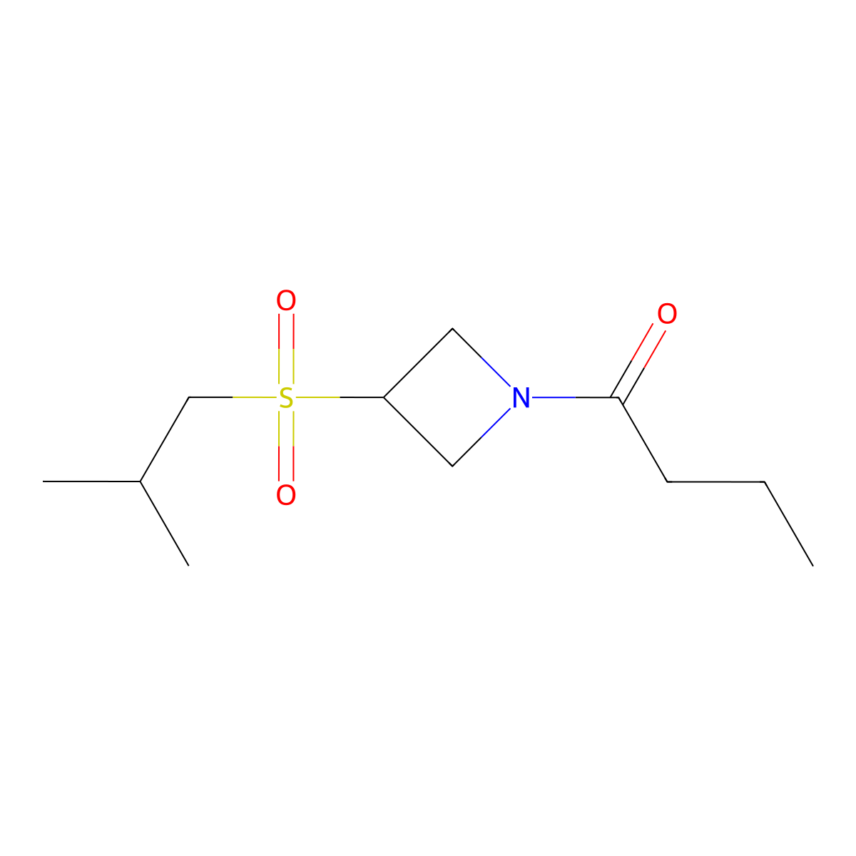 1-(3-(Isobutylsulfonyl)azetidin-1-yl)butan-1-one molecular structure, CAS 1797692-69-3