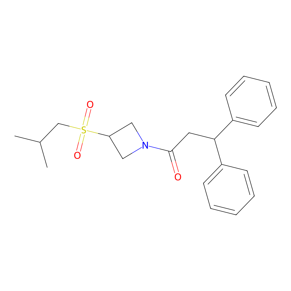 1-(3-(Isobutylsulfonyl)azetidin-1-yl)-3,3-diphenylpropan-1-one molecular structure, CAS 1797692-74-0