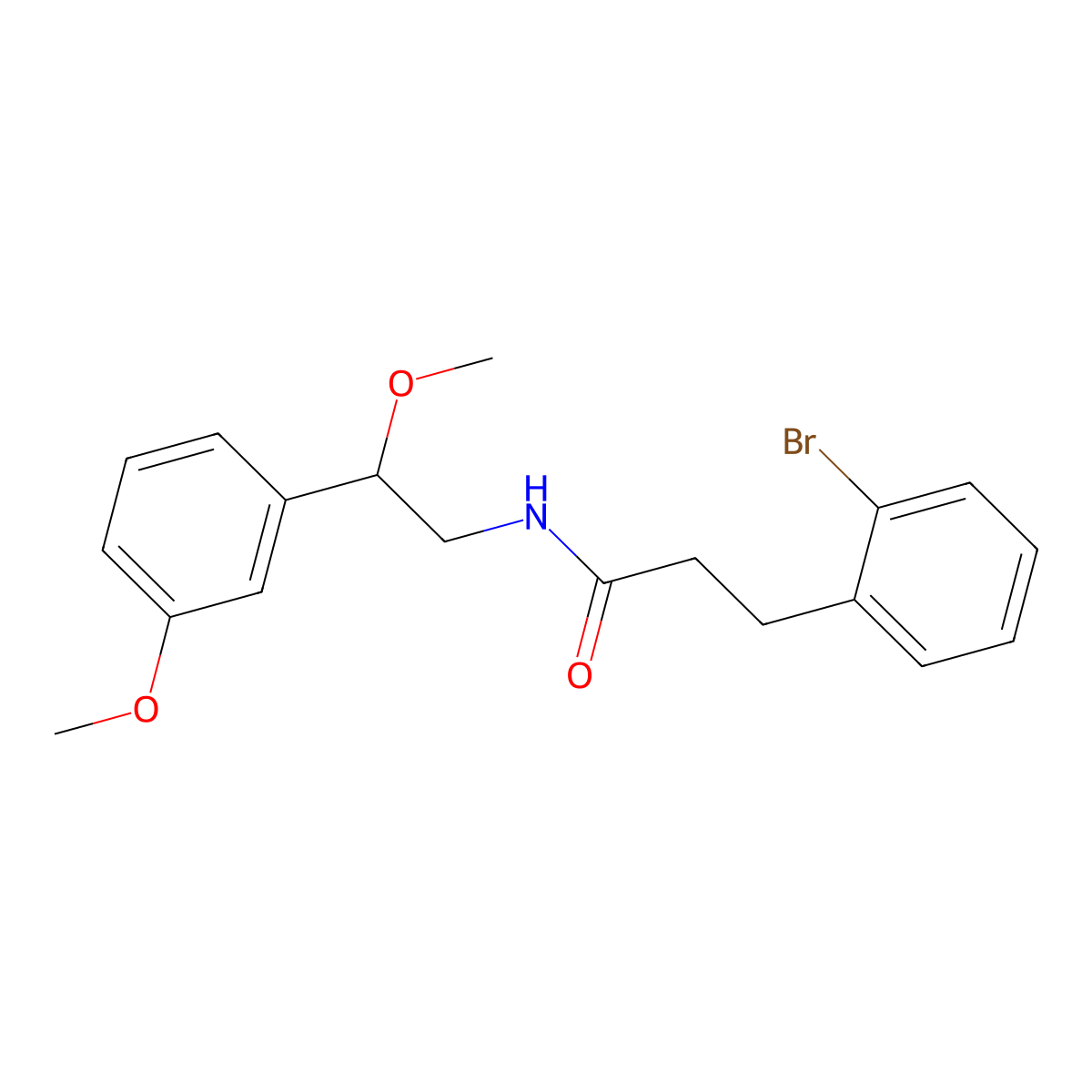 3-(2-bromophenyl)-N-[2-methoxy-2-(3-methoxyphenyl)ethyl]propanamide molecular structure, CAS 1797694-15-5