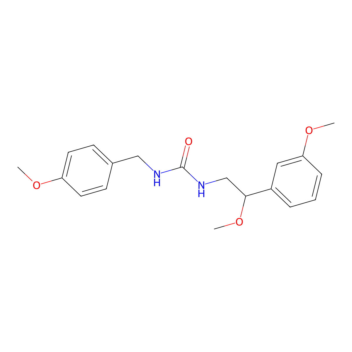 1-(2-Methoxy-2-(3-methoxyphenyl)ethyl)-3-(4-methoxybenzyl)urea molecular structure, CAS 1797694-28-0