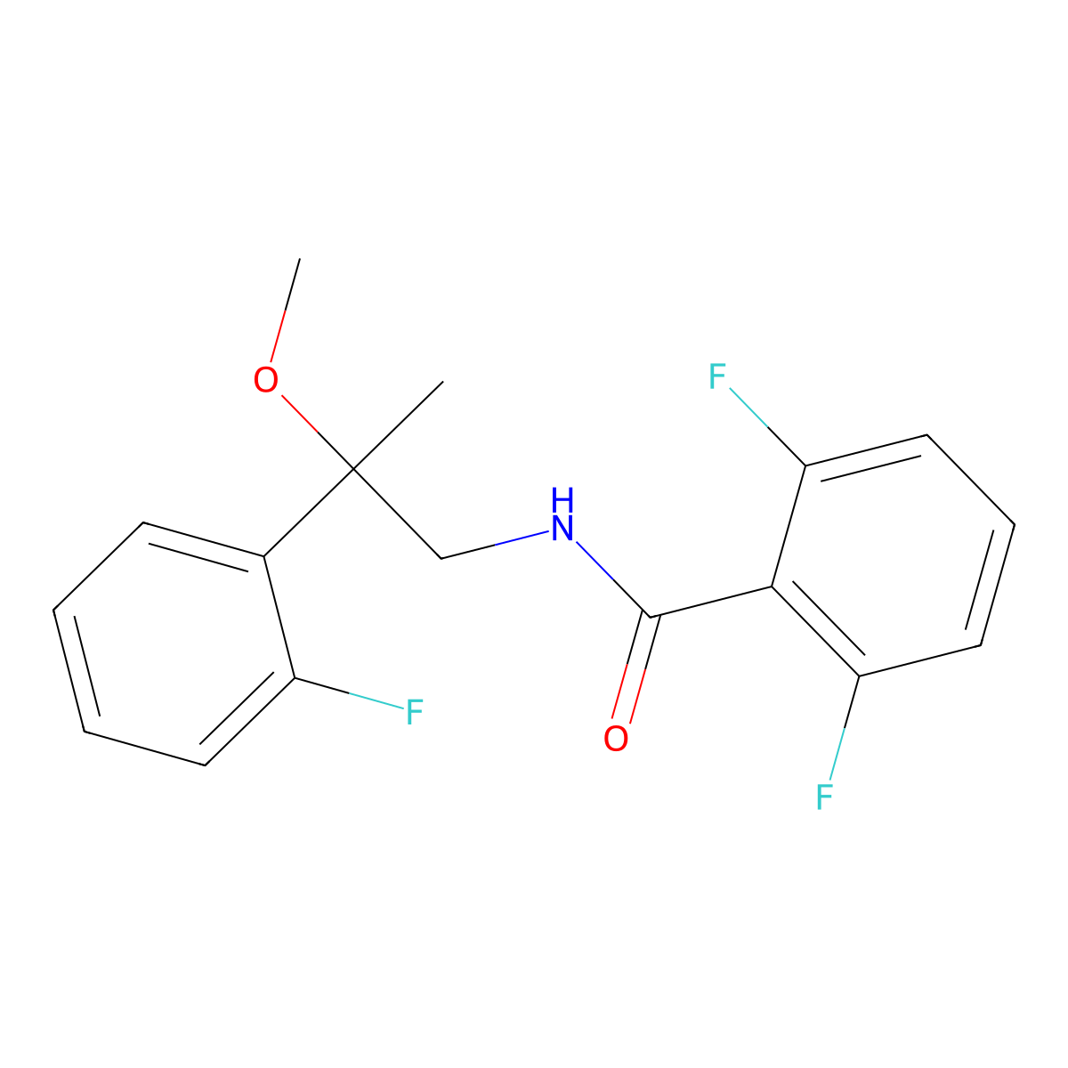 2,6-Difluoro-N-[2-(2-fluorophenyl)-2-methoxypropyl]benzamide molecular structure, CAS 1797694-37-1