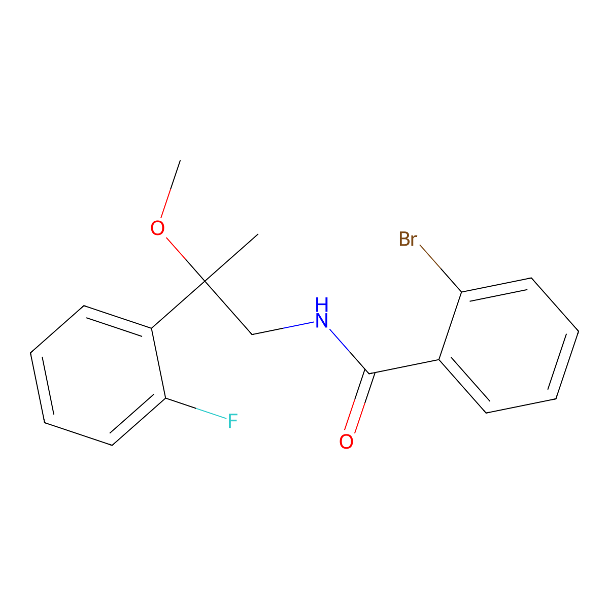 2-Bromo-N-[2-(2-fluorophenyl)-2-methoxypropyl]benzamide molecular structure, CAS 1797694-47-3