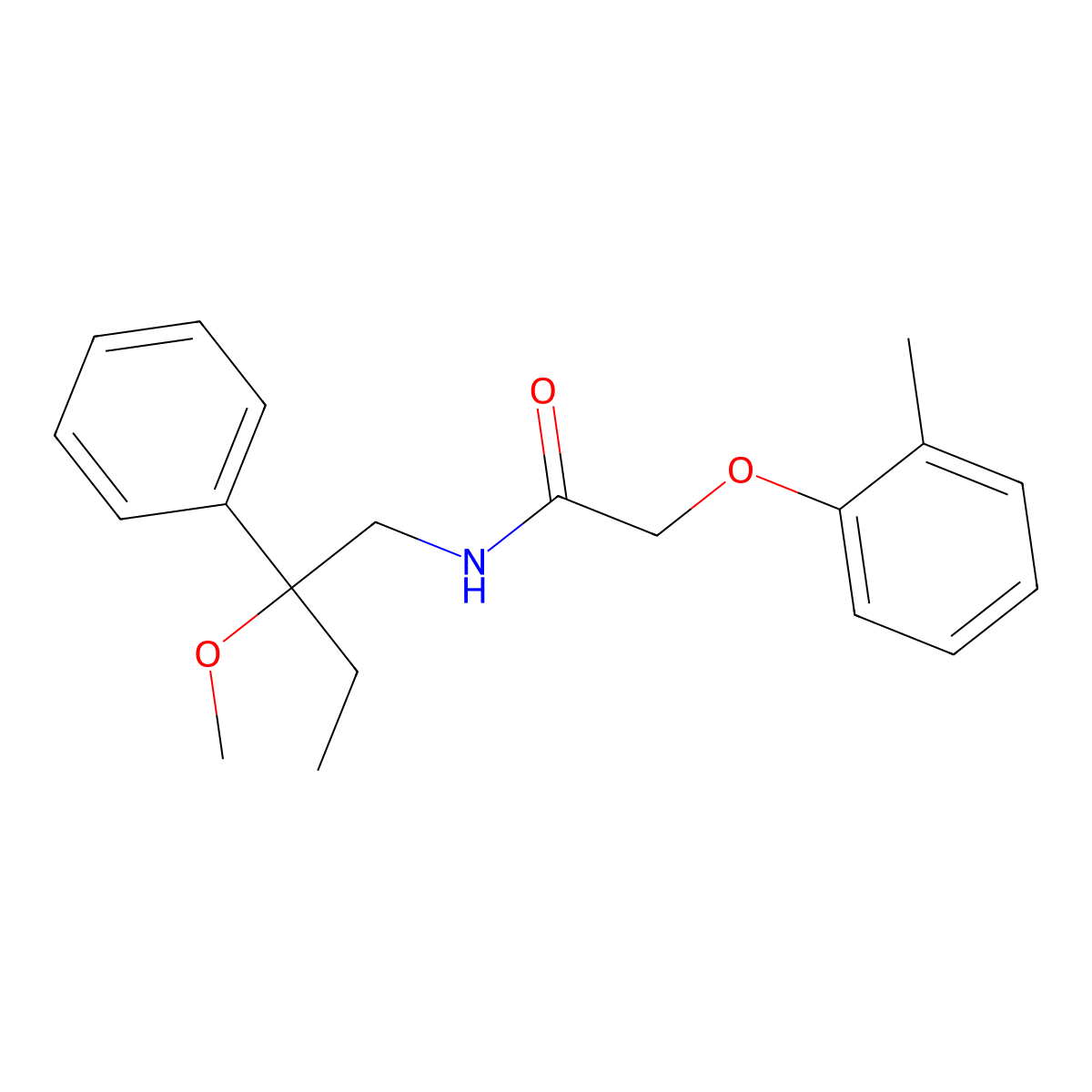N-(2-methoxy-2-phenylbutyl)-2-(o-tolyloxy)acetamide molecular structure, CAS 1797694-63-3