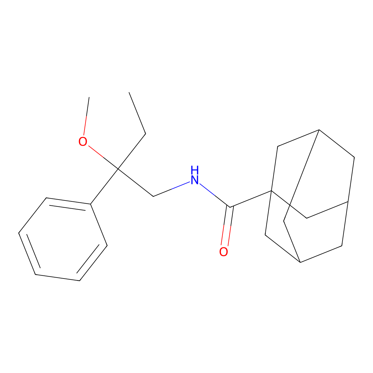 N-(2-methoxy-2-phenylbutyl)adamantane-1-carboxamide molecular structure, CAS 1797694-67-7