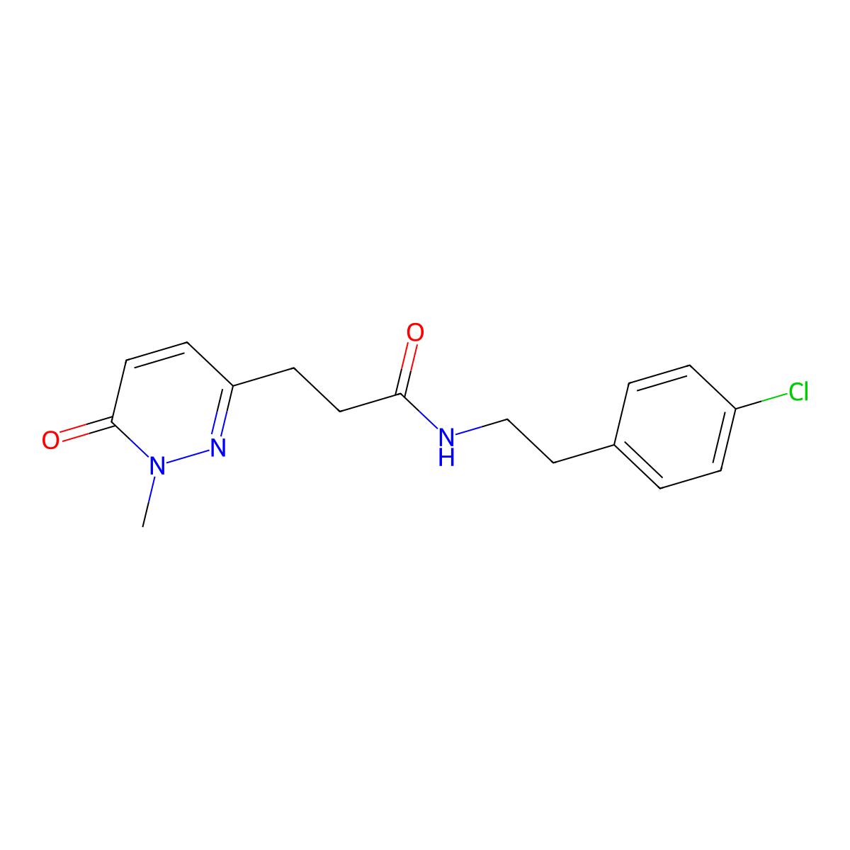 N-(4-chlorophenethyl)-3-(1-methyl-6-oxo-1,6-dihydropyridazin-3-yl)propanamide molecular structure, CAS 1797695-87-4