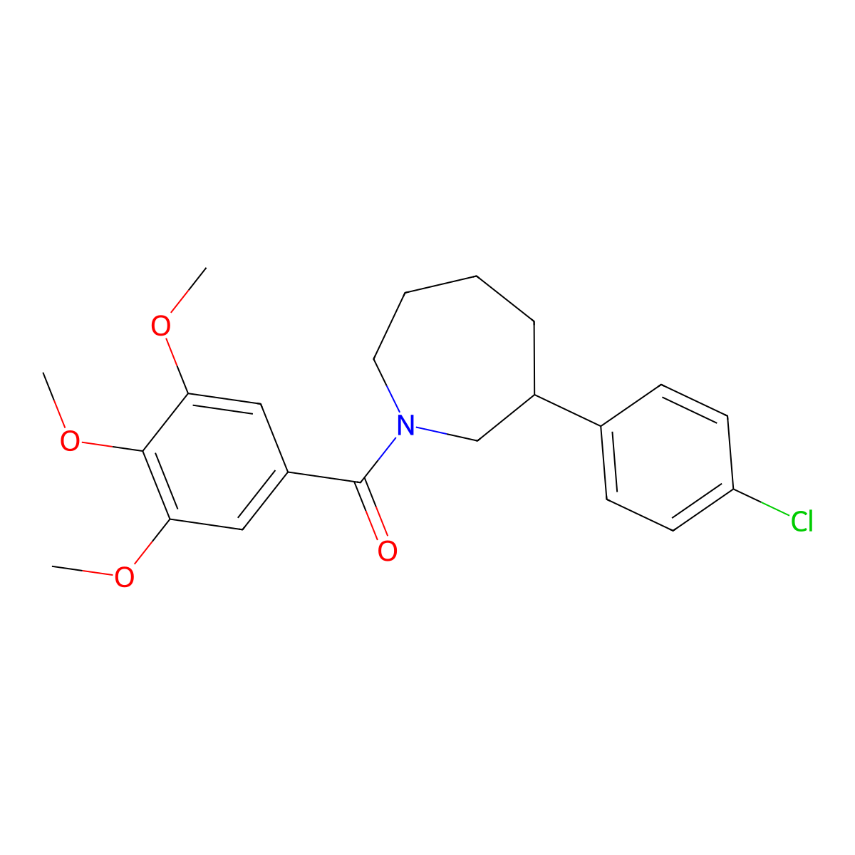(3-(4-Chlorophenyl)azepan-1-yl)(3,4,5-trimethoxyphenyl)methanone molecular structure, CAS 1797697-63-2