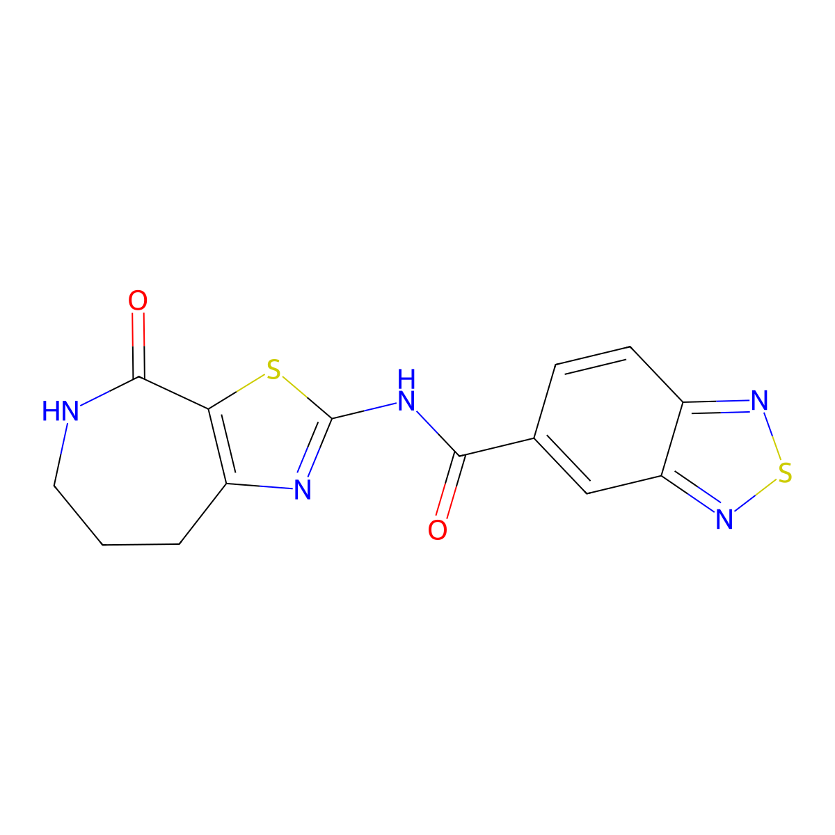 N-(4-oxo-5,6,7,8-tetrahydro-4H-thiazolo[5,4-c]azepin-2-yl)benzo[c][1,2,5]thiadiazole-5-carboxamide molecular structure, CAS 1797698-42-0