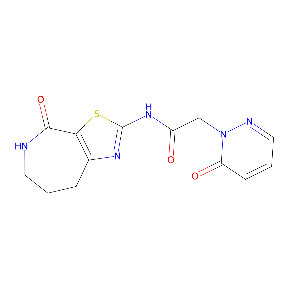 N-(4-oxo-5,6,7,8-tetrahydro-4H-thiazolo[5,4-c]azepin-2-yl)-2-(6-oxopyridazin-1(6H)-yl)acetamide molecular structure, CAS 1797698-63-5