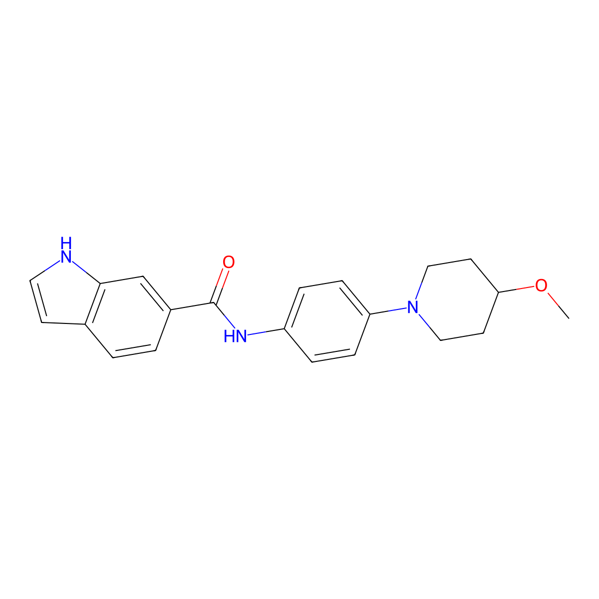 N-[4-(4-Methoxypiperidin-1-YL)phenyl]-1H-indole-6-carboxamide molecular structure, CAS 1797701-19-9