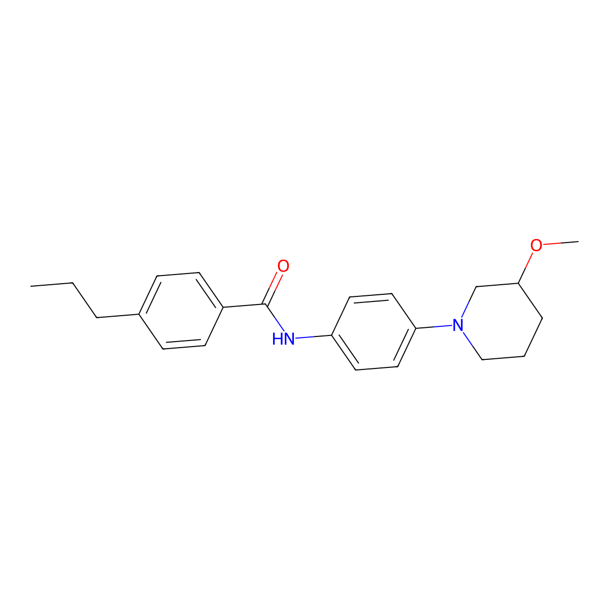 N-[4-(3-Methoxypiperidin-1-YL)phenyl]-4-propylbenzamide molecular structure, CAS 1797701-45-1