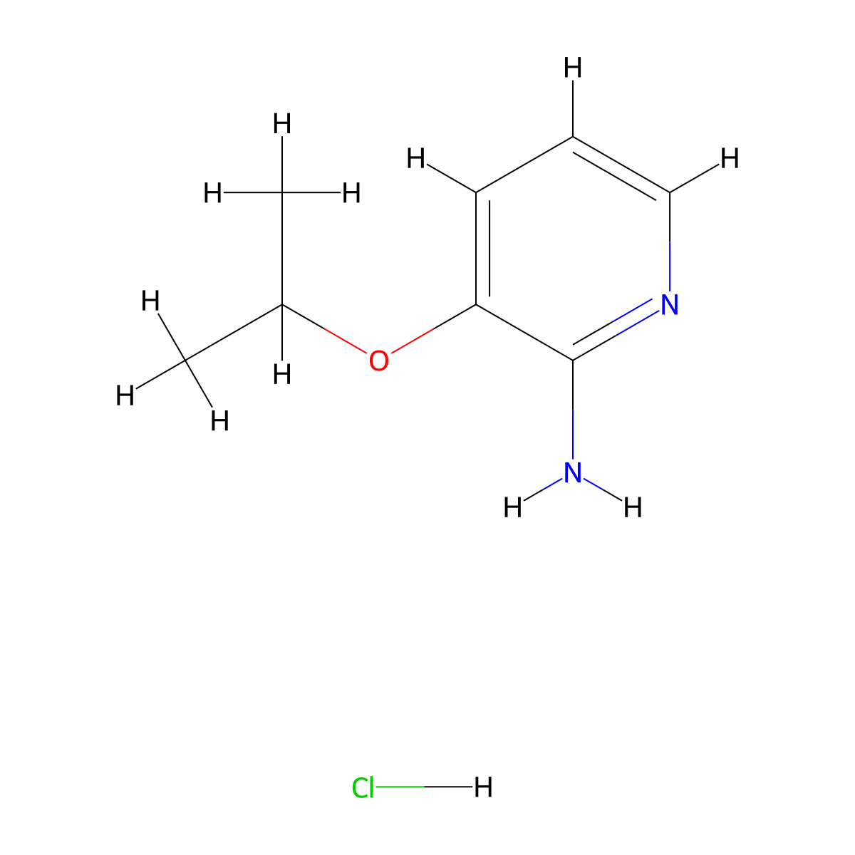 3-(Propan-2-yloxy)pyridin-2-amine hydrochloride molecular structure, CAS 1797701-65-5