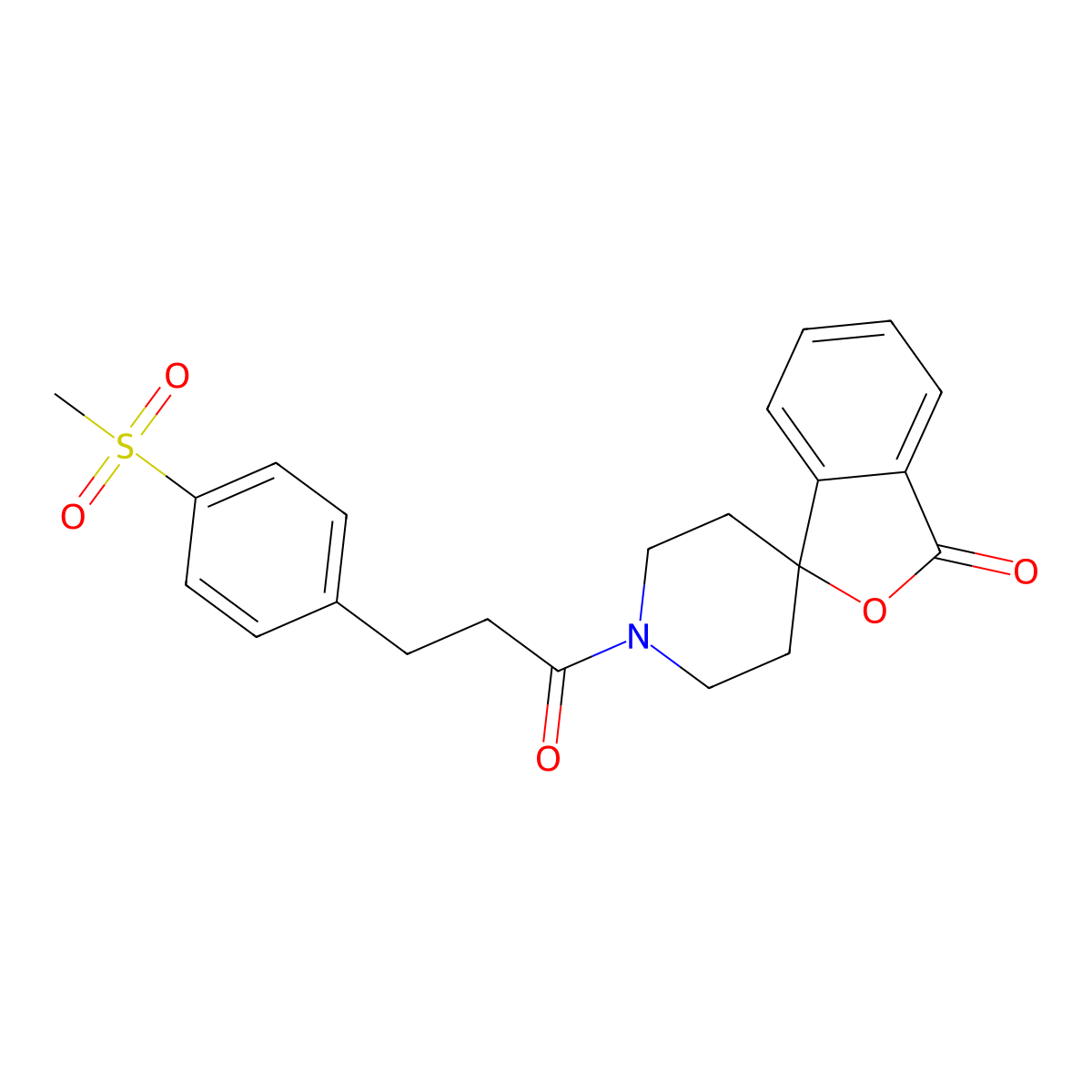 1'-[3-(4-methanesulfonylphenyl)propanoyl]-3H-spiro[2-benzofuran-1,4'-piperidine]-3-one molecular structure, CAS 1797702-59-0