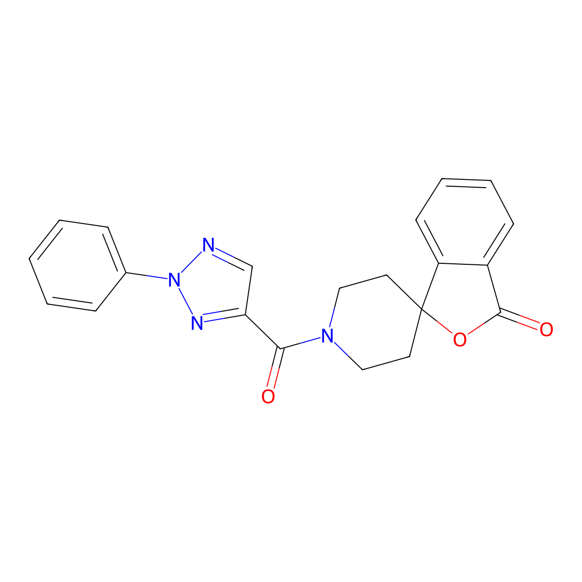 1'-(2-phenyl-2H-1,2,3-triazole-4-carbonyl)-3H-spiro[isobenzofuran-1,4'-piperidin]-3-one molecular structure, CAS 1797702-64-7