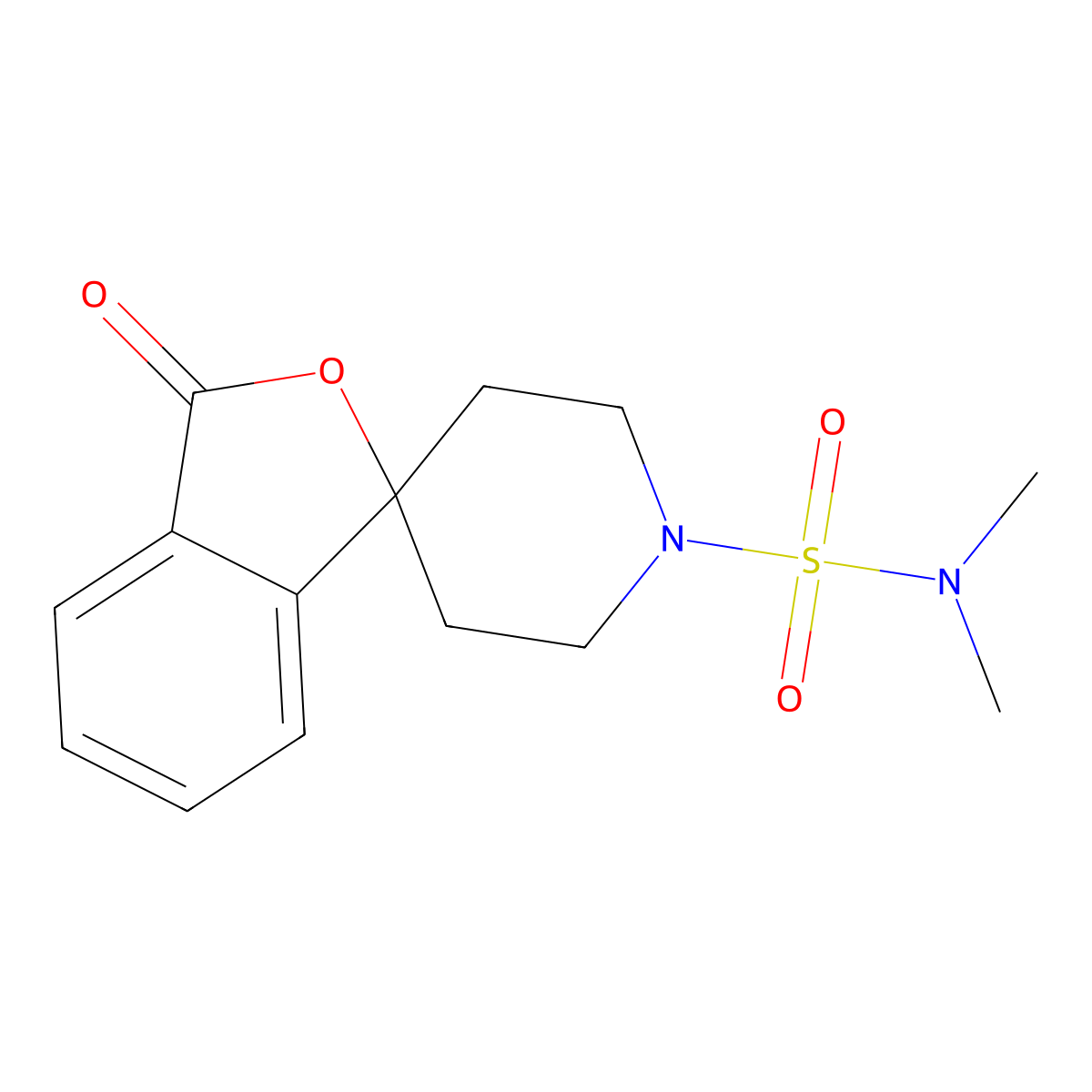 N,N-dimethyl-3-oxo-3H-spiro[2-benzofuran-1,4'-piperidine]-1'-sulfonamide molecular structure, CAS 1797702-98-7