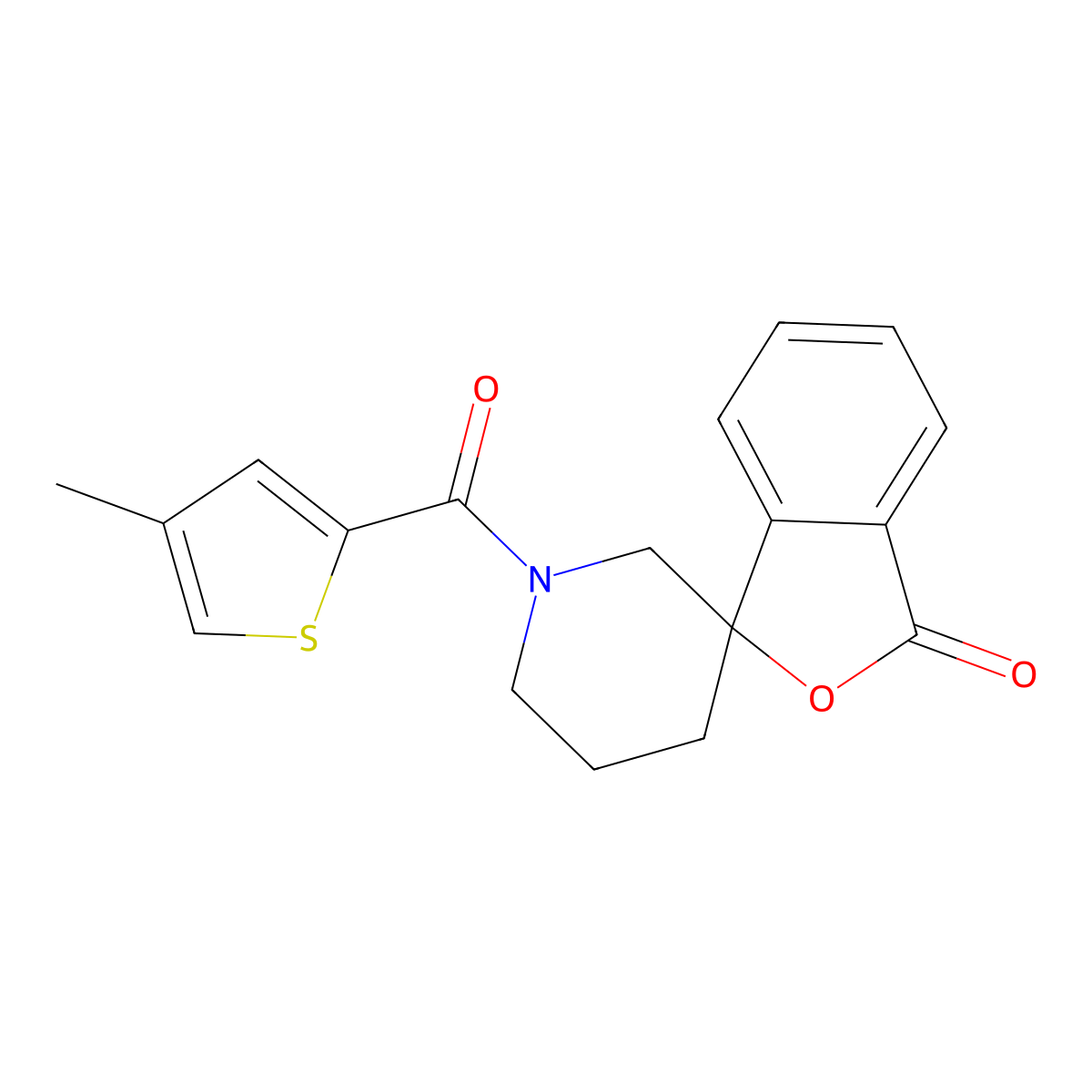 1'-(4-methylthiophene-2-carbonyl)-3H-spiro[2-benzofuran-1,3'-piperidine]-3-one molecular structure, CAS 1797703-03-7