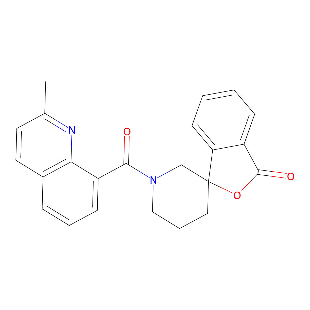 1'-(2-methylquinoline-8-carbonyl)-3H-spiro[2-benzofuran-1,3'-piperidine]-3-one molecular structure, CAS 1797703-07-1