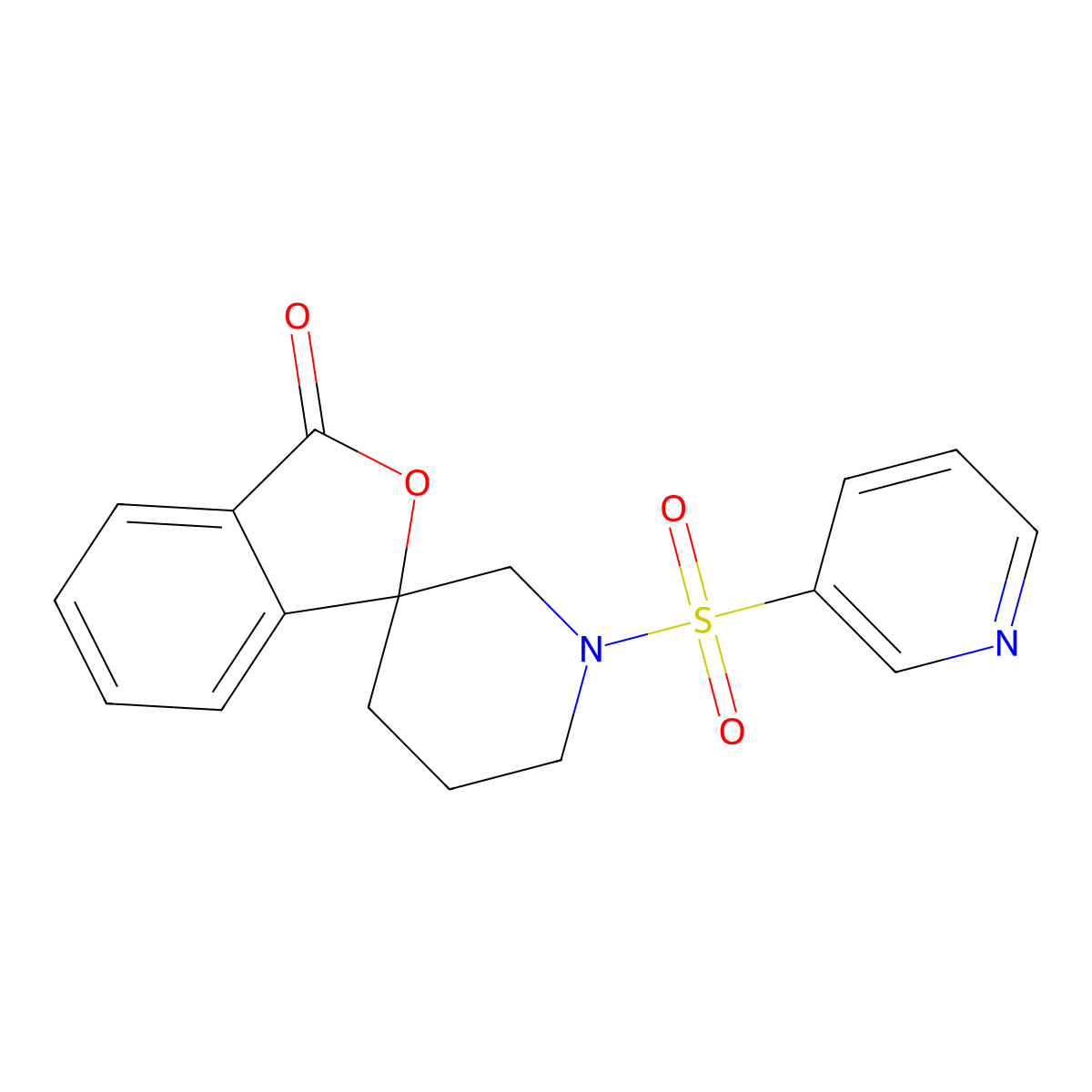 1'-(pyridin-3-ylsulfonyl)-3H-spiro[isobenzofuran-1,3'-piperidin]-3-one molecular structure, CAS 1797703-14-0