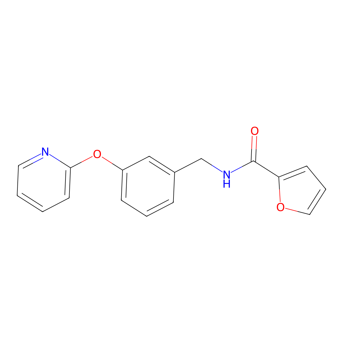 N-(3-(pyridin-2-yloxy)benzyl)furan-2-carboxamide molecular structure, CAS 1797703-36-6