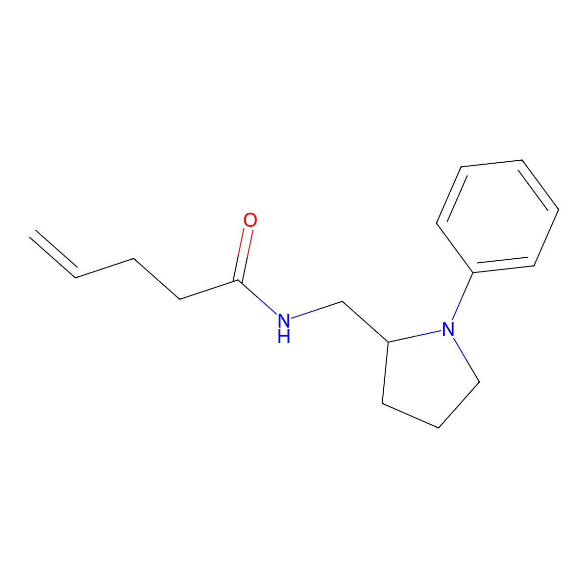N-[(1-phenylpyrrolidin-2-yl)methyl]pent-4-enamide molecular structure, CAS 1797703-76-4