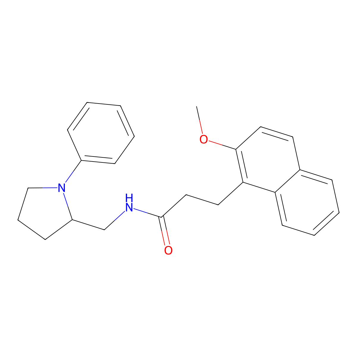 3-(2-methoxynaphthalen-1-yl)-N-[(1-phenylpyrrolidin-2-yl)methyl]propanamide molecular structure, CAS 1797703-98-0