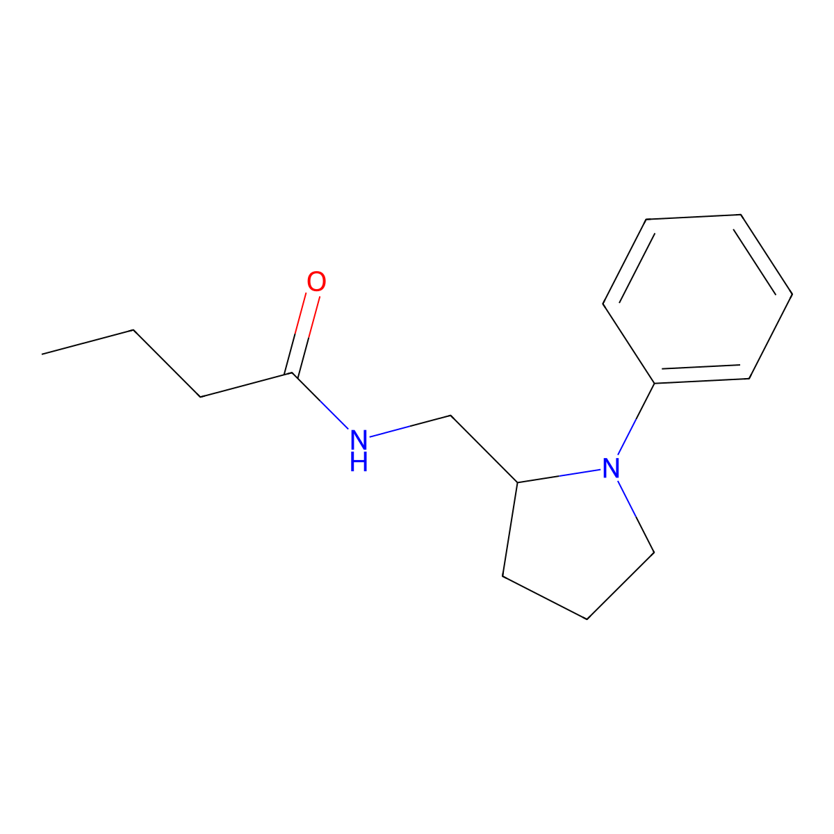 N-((1-phenylpyrrolidin-2-yl)methyl)butyramide molecular structure, CAS 1797704-20-1