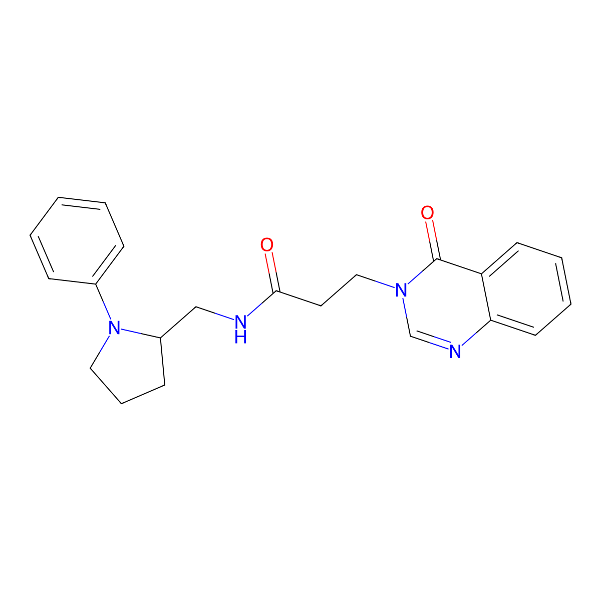 3-(4-oxoquinazolin-3(4H)-yl)-N-((1-phenylpyrrolidin-2-yl)methyl)propanamide molecular structure, CAS 1797707-87-9