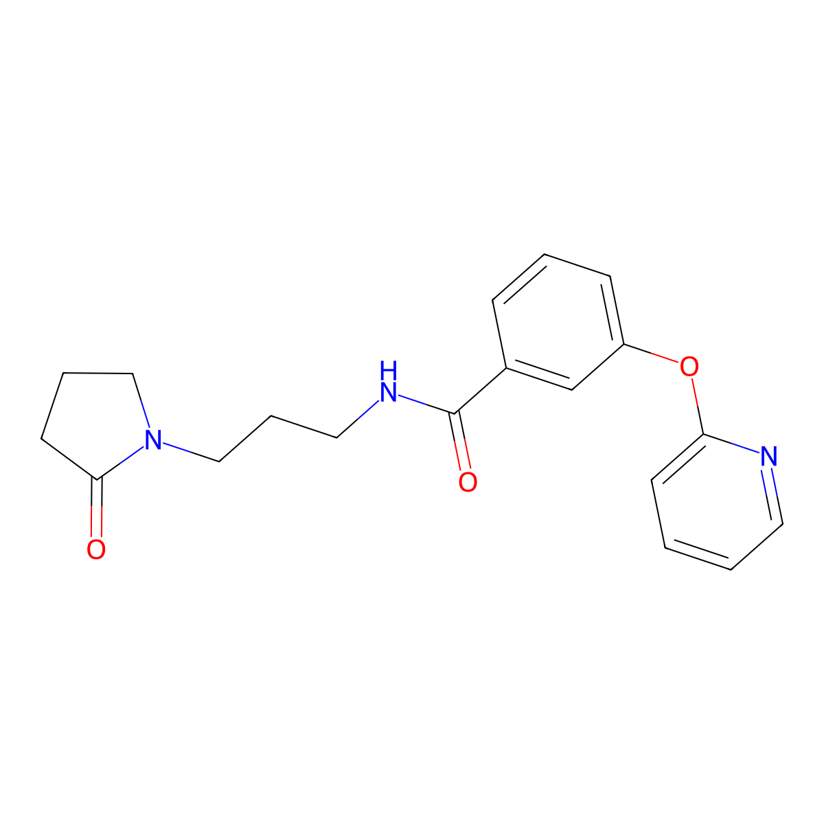 N-[3-(2-Oxopyrrolidin-1-YL)propyl]-3-(pyridin-2-yloxy)benzamide molecular structure, CAS 1797708-42-9